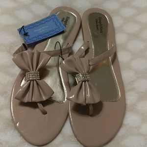 Simply Vera Wang Rhinestone Patent Bow